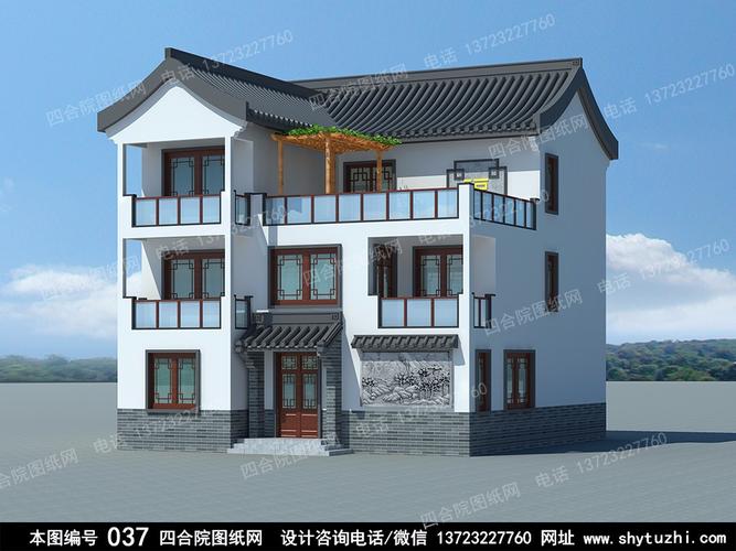 编号037江南风格中式别墅全套图纸