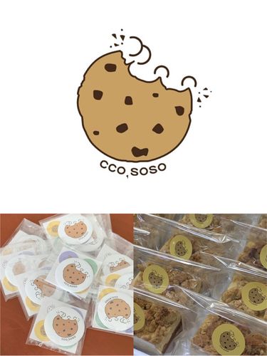 可爱治愈系手绘甜品点曲奇饼干logo设计_曲奇饼干_手绘_甜品_曲奇