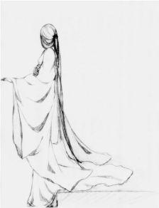 『古风女子 背影』