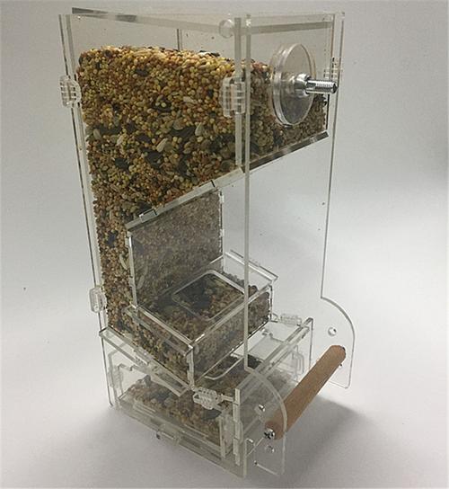 防撒鸟类自动喂食器 虎皮牡丹玄凤鹩八哥中小型鹦鹉下