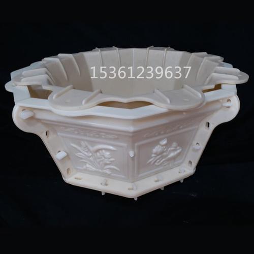 新款加厚塑料水泥花盆模具盆水泥制作模型盆景现浇八角罗马柱