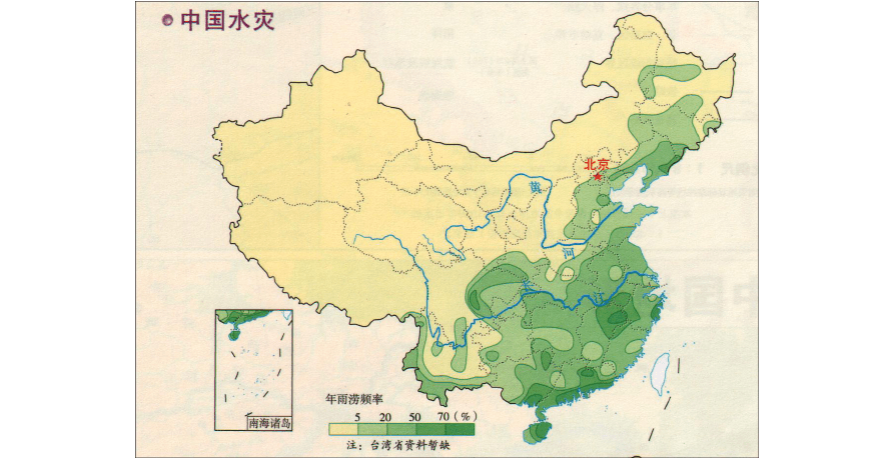 中国自然灾害分布图