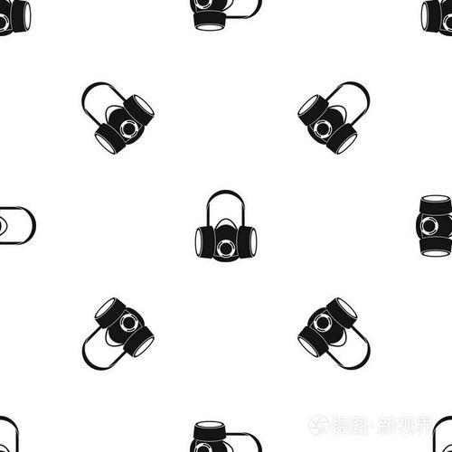 呼吸机模式无缝黑色插画-正版商用图片0z8sln-摄图新