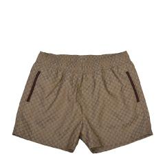 gucci/古驰男童尼龙休闲短裤lm 棕色 4a图片