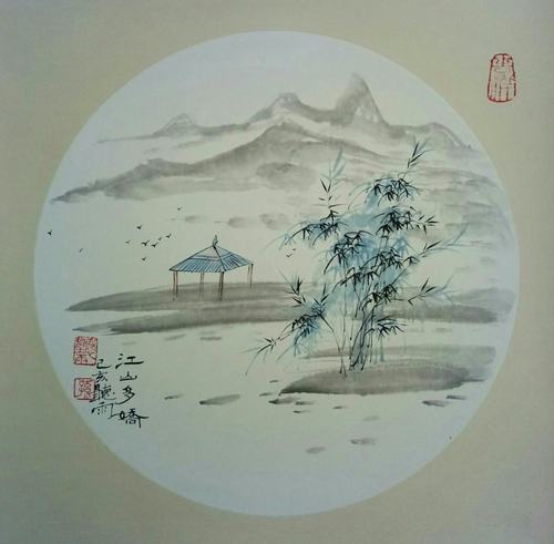 简单画中国画,孙计安听雨老师小品