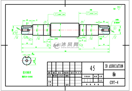 轴零件图
