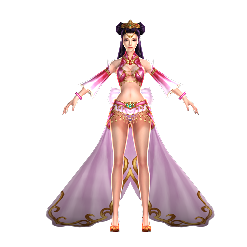 【微元素】原创模型-闭月貂蝉,进入e3d,即刻获得海量游戏素材资源