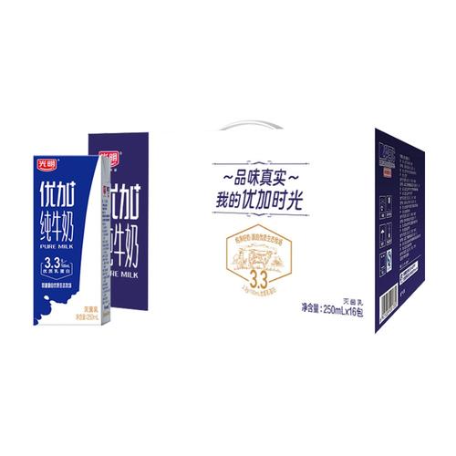 光明优加纯牛奶250ml16包