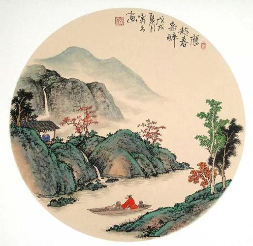 著名画家霖青山水画小品