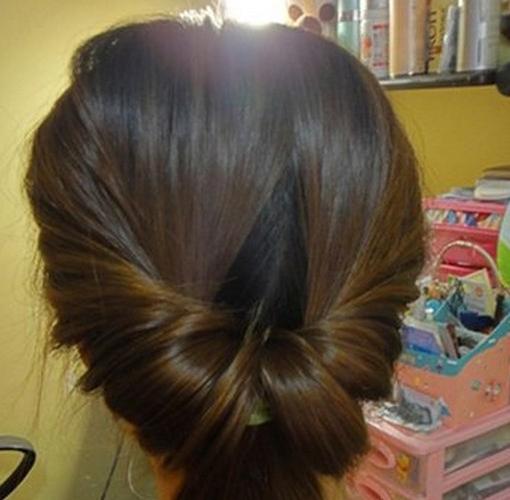 鸟窝头盘发教程图解