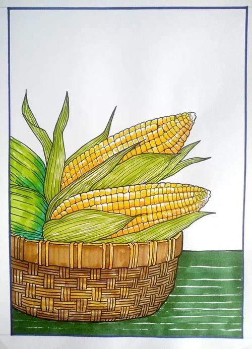 少儿美术课件分享暑期推荐课程一起画玉米