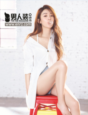 赵丽颖变身性感御姐拍摄男人装深v蛮腰美腿修长