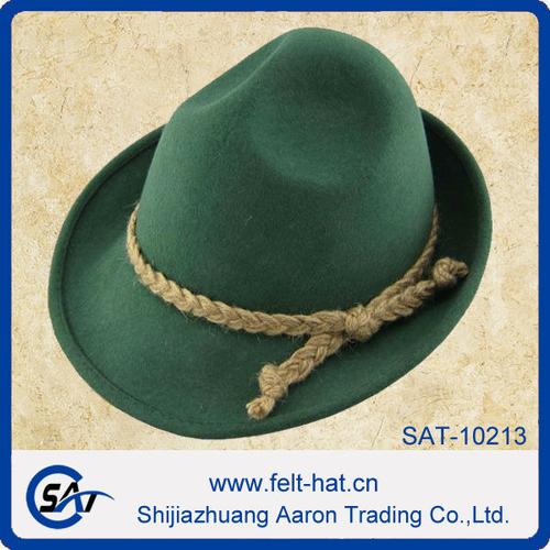 traditional 100% wool felt tyrolean hat