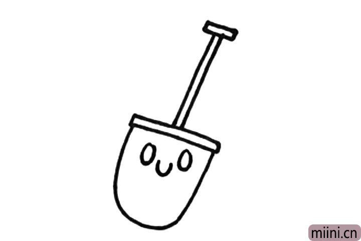 植树节铁锹简笔画步骤教程