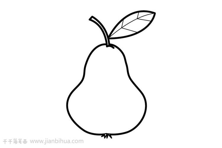 梨简笔画 亲子画