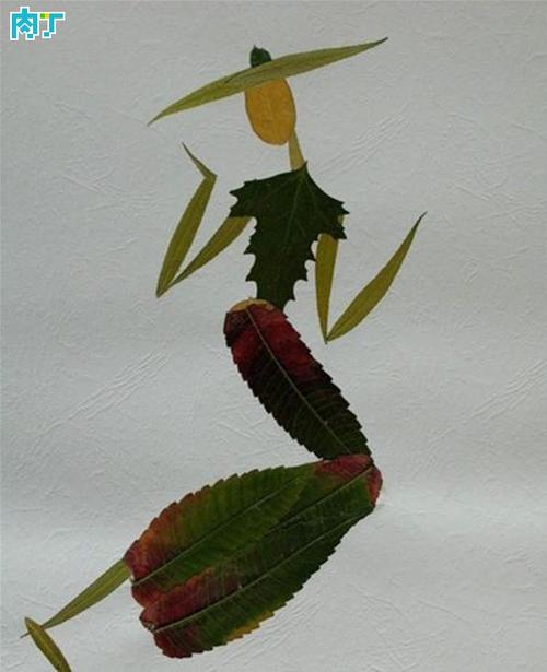 树叶贴画作品图片大全一