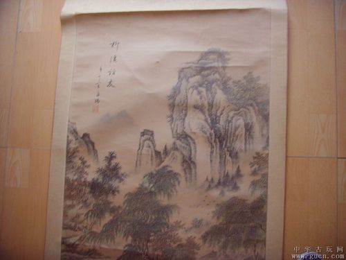 孟瑞款山水画