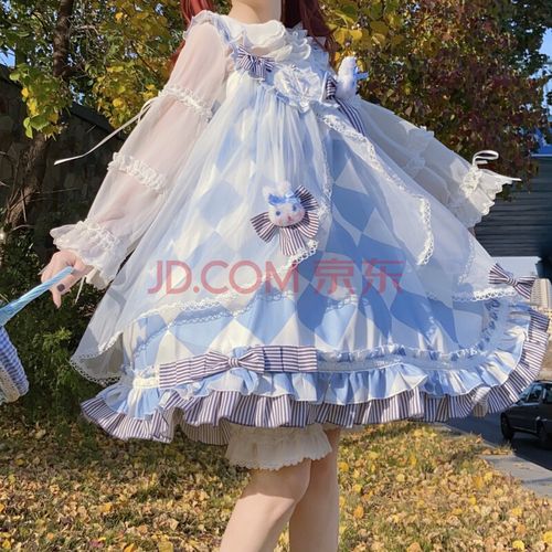 花妞慧 洛丽塔裙子成人兔子爱丽丝lolita裙洋装甜系可爱吊带连衣裙夏