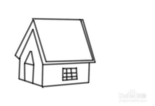 会盖房子的动物简笔画