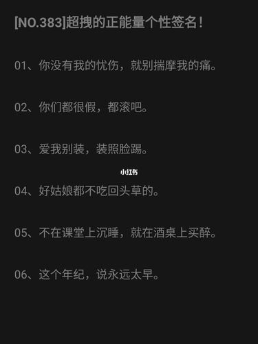 383]超拽的正能量个性签名!_正能量_文案_旅行_精神病_素材_文字素材