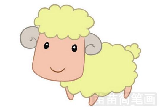 怎么画绵羊简笔画怎么画,图片大全