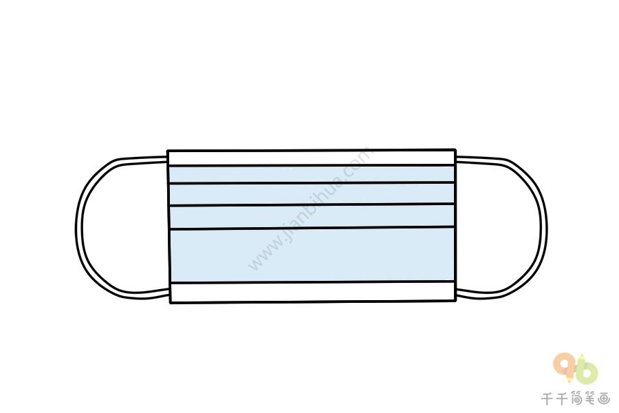 一次性口罩简笔画