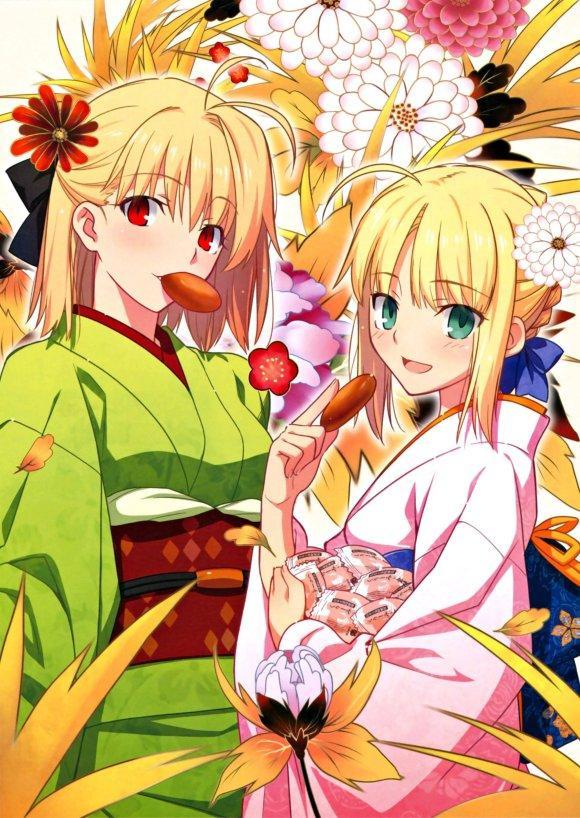 原创fgo水着新绘 武内崇这么多年还是一个模子,四等分的呆毛!