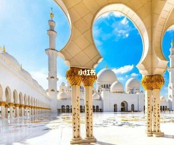 位于阿布扎比的谢赫扎伊德清真寺_吊灯_旅游_建筑_上衣_裤子_施华洛世