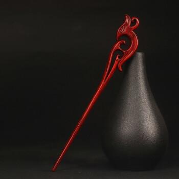 凤翎小叶紫檀木簪子古风发簪盘发挽发簪木质钗子简约日常古代凤纹2000