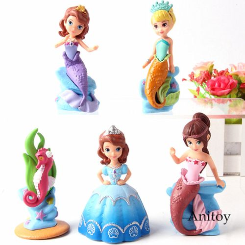 蛋糕装饰索菲亚5款苏菲亚美人鱼海马公主手办玩偶微景观场景摆件