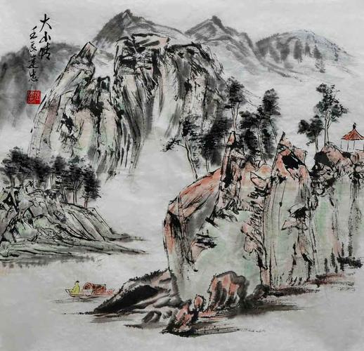 张建忠作品展示,书画家张建忠第100028号山水作品价格
