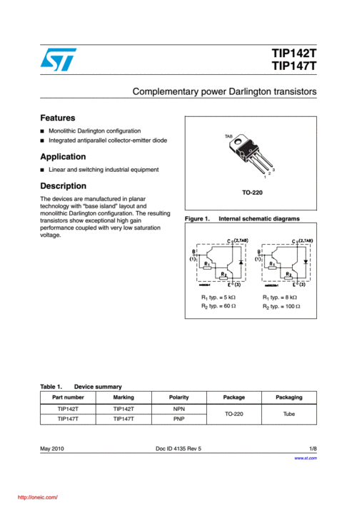 tip142t;tip147t;中文规格书-datasheet资料.pdf 9页