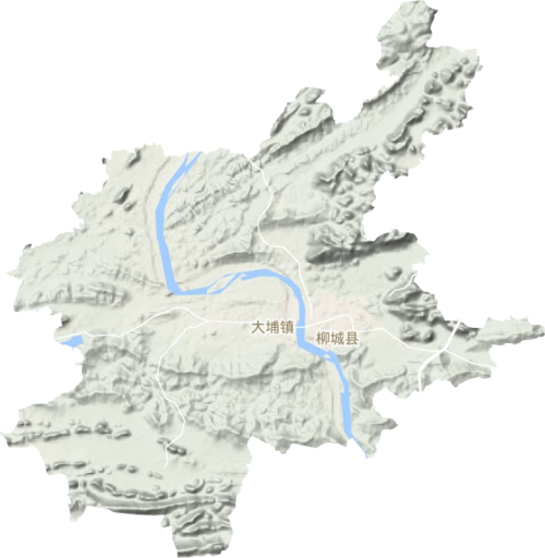 大埔镇高清地形地图,大埔镇高清谷歌地形地图