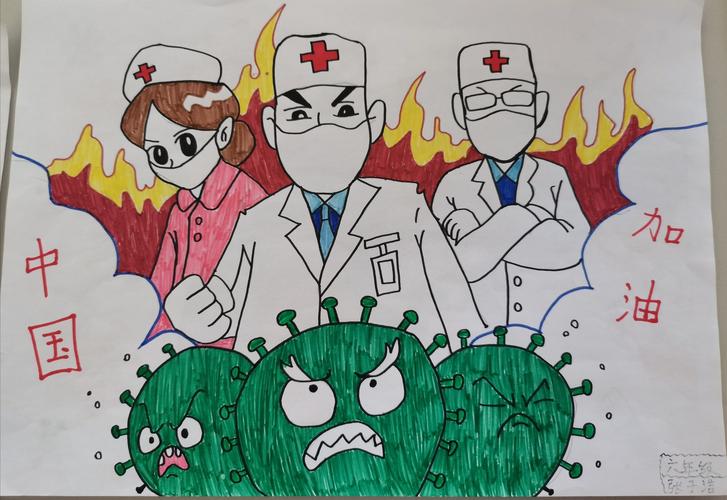 薛小六年级"庆六一,抗疫情"演讲比赛及绘画展