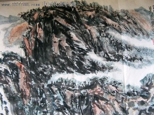 山东实力派画家张国庆四尺横幅山水画《春晖山居图》