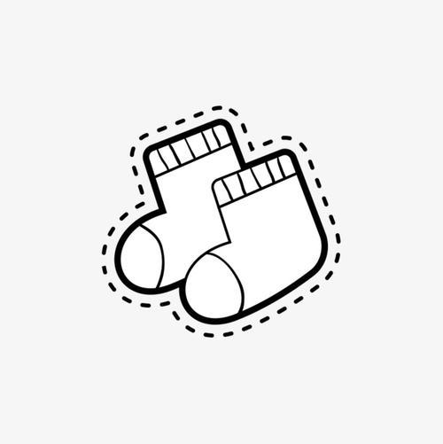 卡通袜子简笔画可爱