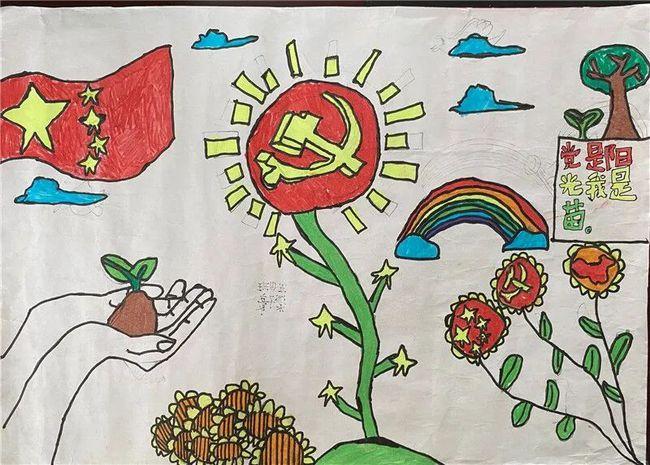 街道安庆路第三小学灵溪校区开展"童心向党,百米画卷绘党恩"主题活动