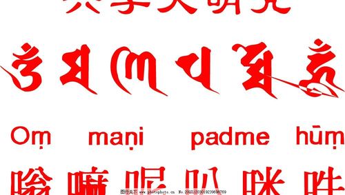 梵文 六字大明咒1 六字大明咒 文化艺术 宗教信仰 佛教梵文经文 矢量