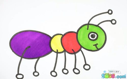 蚂蚁卡通画教程图片