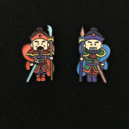 可爱的门神一对新年大吉啊