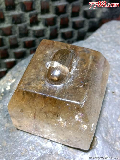 老天然水晶印章-价格:400.0000元-zc26943320-玻璃