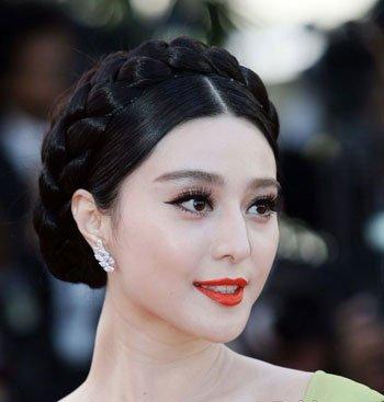 盘点范冰冰历来精美编发