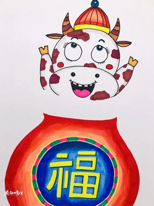 儿童画创意辞旧迎新庆元旦色彩鲜艳的主题画准备起来
