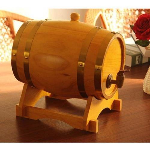 酒桶木桶3升橡木葡萄葡萄酒扎啤桶3l啤酒不锈钢橡木酒具