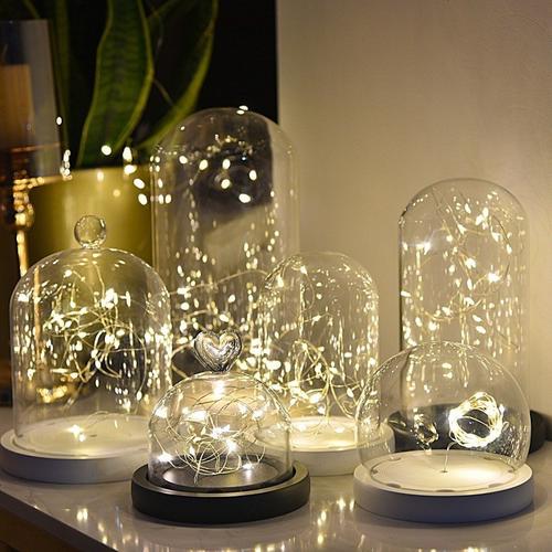 永生花玻璃罩玩具微景观diy玻璃防尘罩创意家居摆件工艺品定制视频