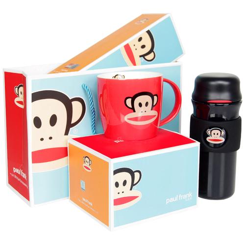 大嘴猴paulfrank保温杯男女车载便携时尚商务真空刻字定制礼水杯
