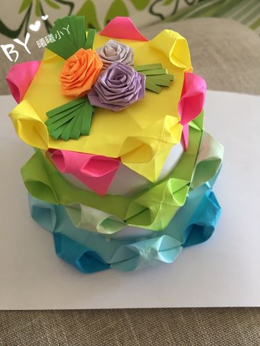 小丫手工～【原创】折纸之彩虹蛋糕