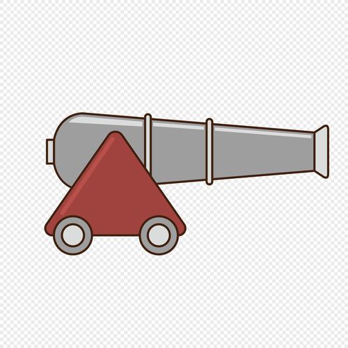 手绘卡通中世纪武器大炮元素