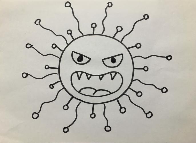 宝宝学画画--病毒的样子