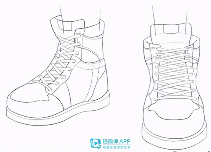 最后画出各种小细节,小标识,再进行上色,那么一双好看的运动鞋就画好